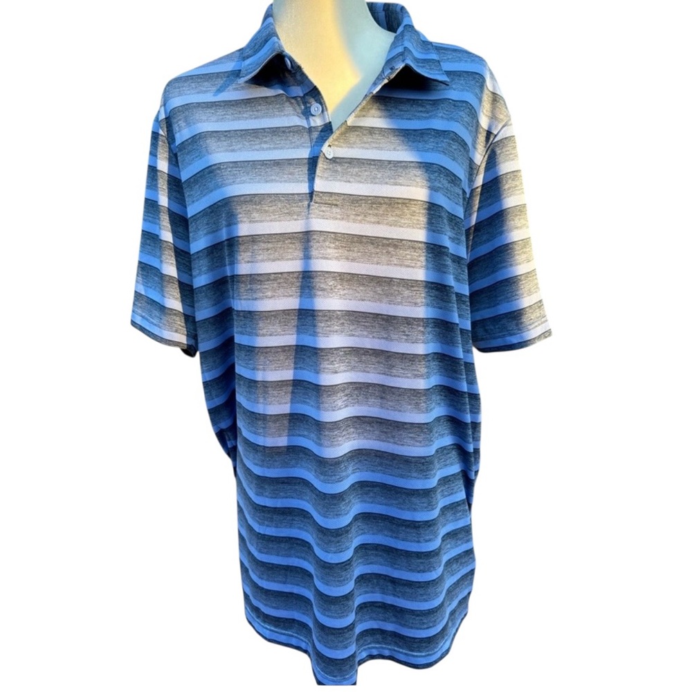 Mens Adidas Blue Polo Golf Shirt Short Sleeve size XL